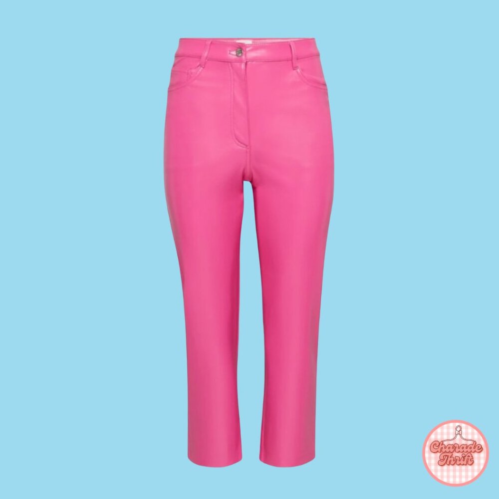 Wilfred x Aritzia "Melina" Vegan Leather Pants in Vital Pink - Picture 1 of 3